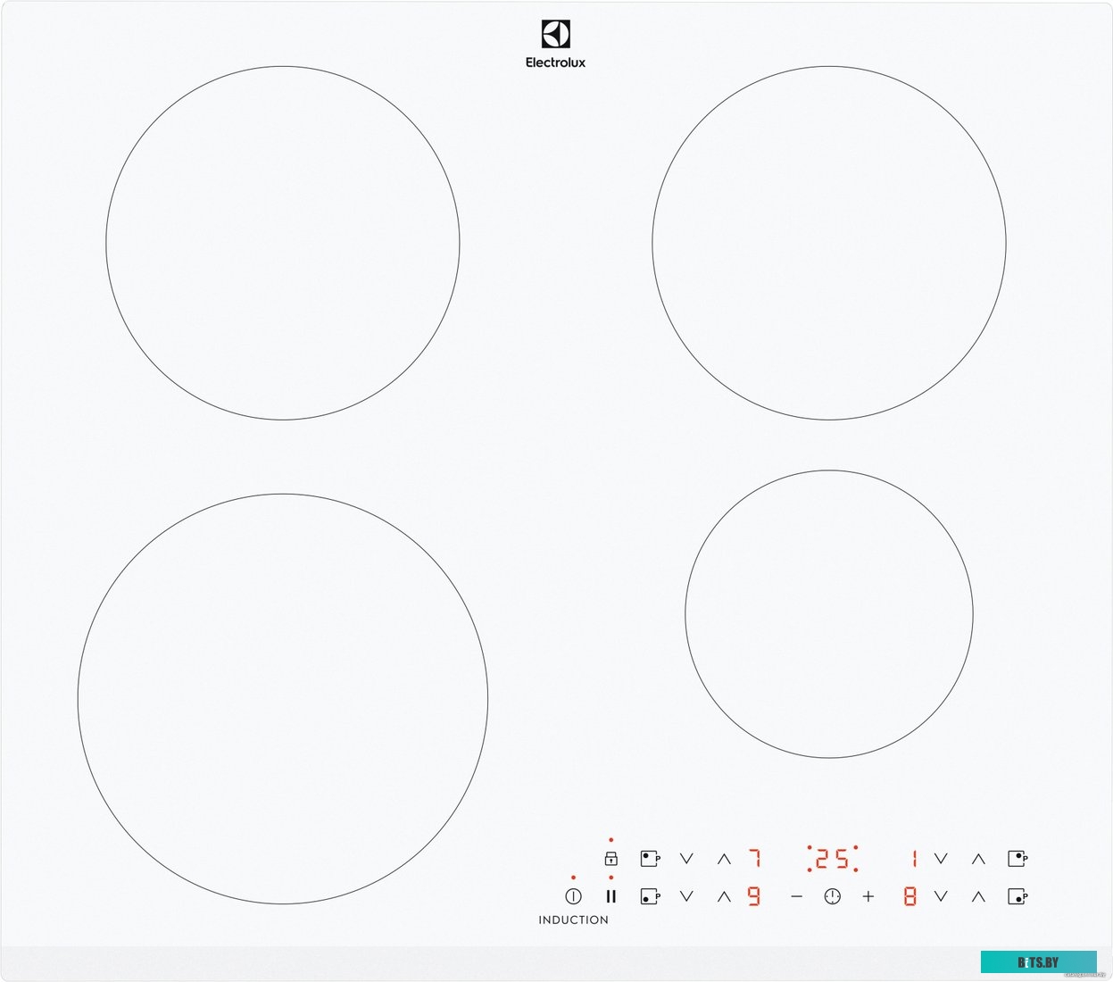 LIR60430BW Индукционная варочная поверхность ELECTROLUX/ Индукция, cтеклокерамика, 4 конфорки, белый цвет