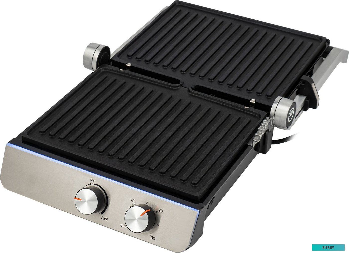 HYG-5047 Электрогриль Hyundai HYG-5047,  серебристый и черный