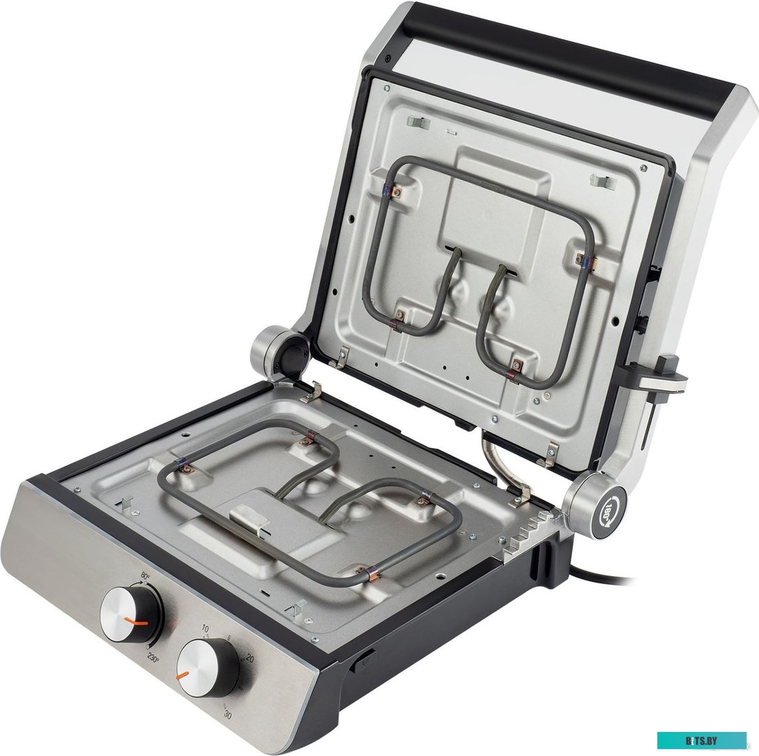 HYG-5047 Электрогриль Hyundai HYG-5047,  серебристый и черный