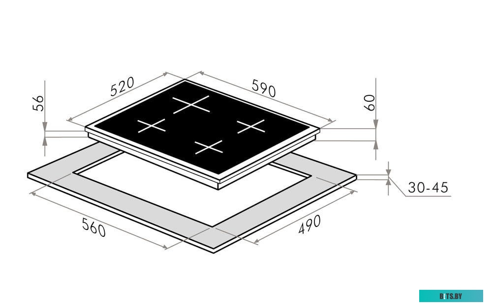 КА-00017272 Индукционная варочная поверхность Maunfeld AVI594FBK черный