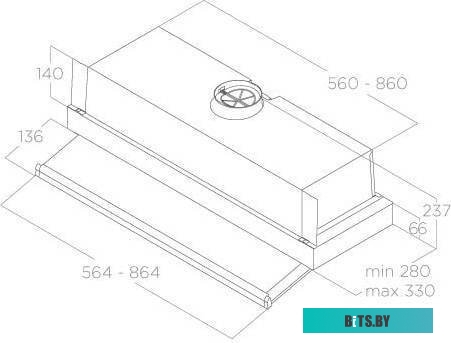PRF0181902 Встраиваемая вытяжка Elica Ciak 2.0 S GR/A/60, управление ползунковое, нержавеющая сталь [prf0181902]