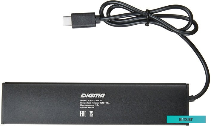 USB-хаб Digma HUB-7U2.0-UC-B