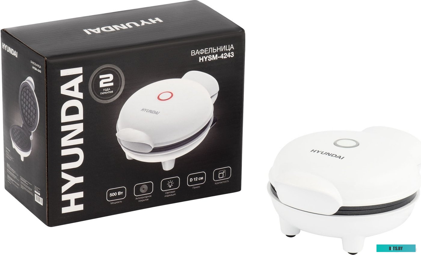 HYSM-4243 Вафельница Hyundai HYSM-4243 черный
