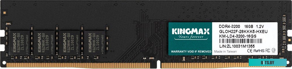KM-LD4-3200-16GS Kingmax 16ГБ DDR4 3200 МГц KM-LD4-3200-16GS