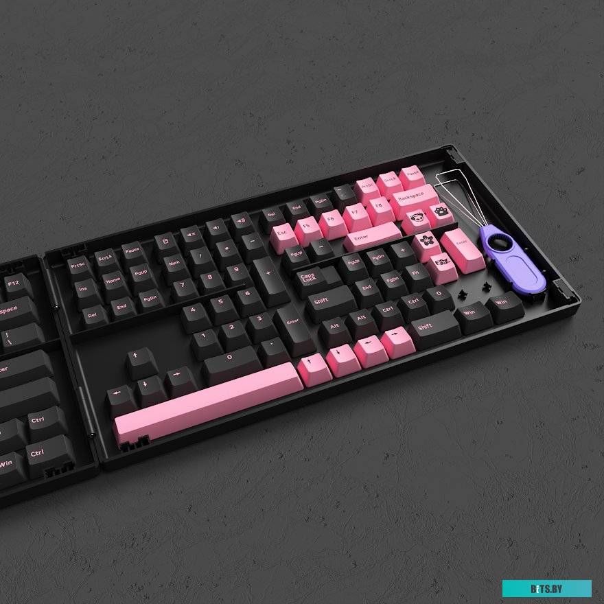 Набор кейкапов Akko Black & Pink Cherry Profile keycaps 229 шт <1561151>