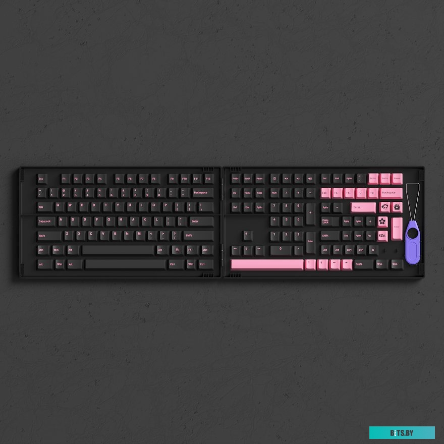 Набор кейкапов Akko Black & Pink Cherry Profile keycaps 229 шт <1561151>