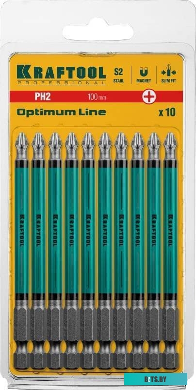 26123-2-100-1 Набор бит Kraftool 26123-2-100-1,  шестигранный (1/4HEX - E),  1шт