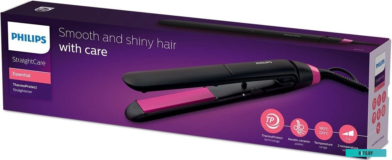 BHS375/00 Выпрямитель для волос Philips BHS375/00,  черный