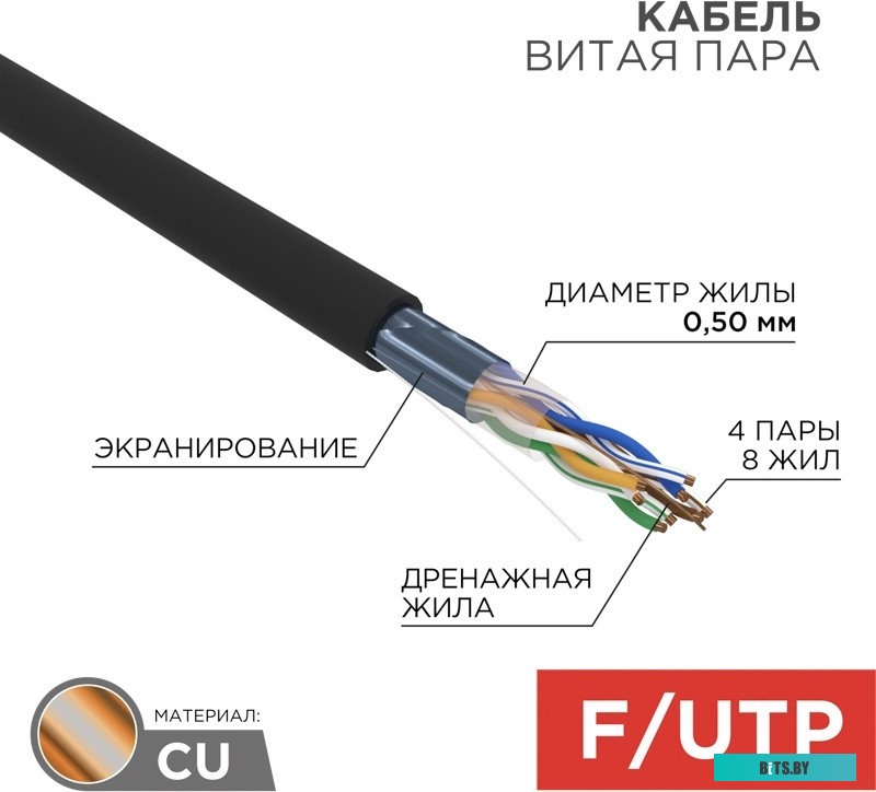 Кабель витая пара REXANT 01-0165 01-0165