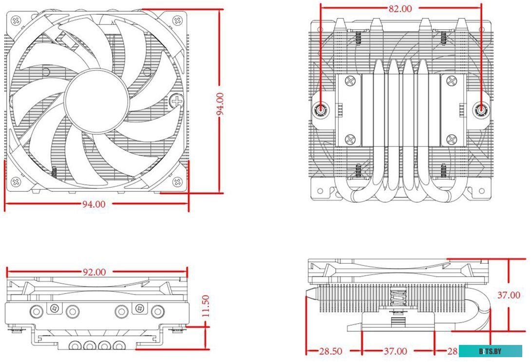 Кулер для процессора ID-Cooling IS-37-XT IS-37-XT BLACK