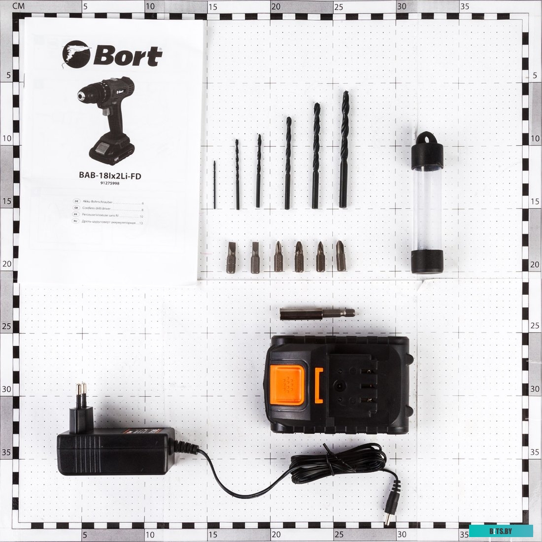 Дрель-шуруповерт Bort BAB-18Ix2Li-FD (с 2-мя АКБ, кейс) <91275998>