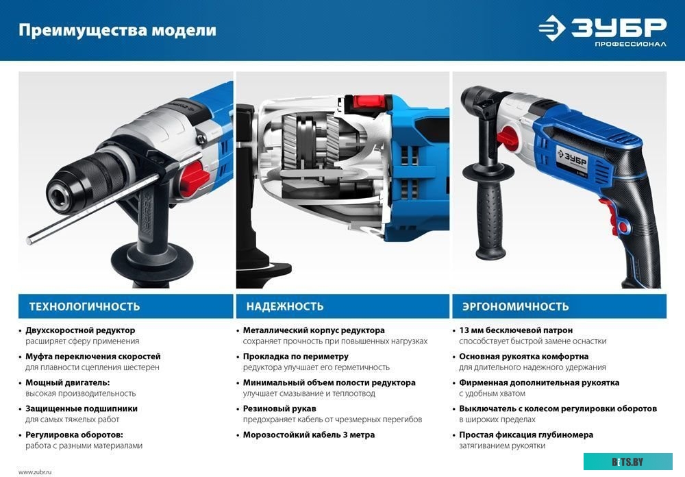Д-П900-2 Дрель безударная Зубр Д-П900-2