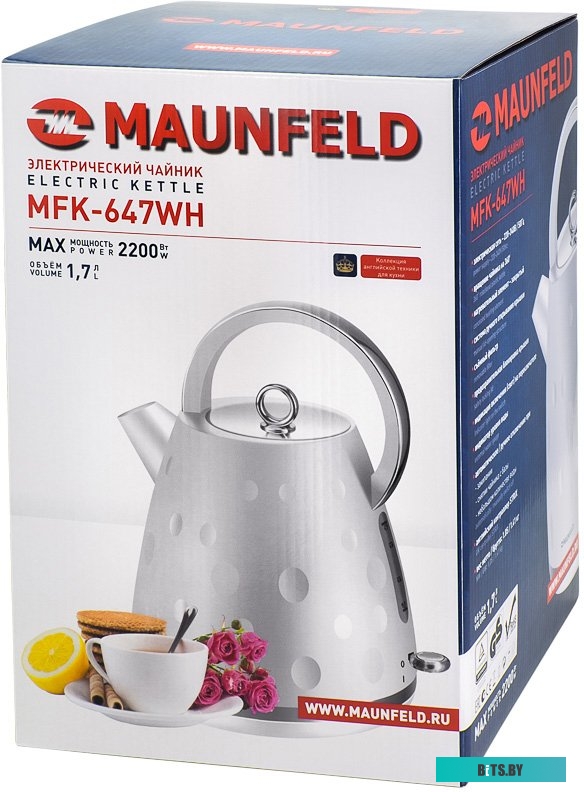 Электрочайник MAUNFELD MFK-647WH <4640020991337>
