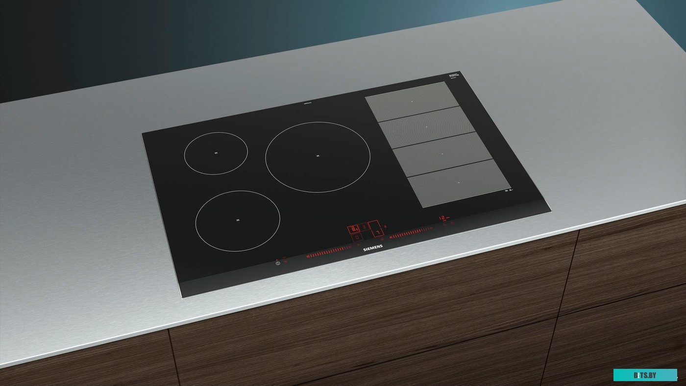 EX875LVC1E Встраиваемая электрическая панель Siemens/ индукционная, 81.20х52 см, количество конфорок: 5, материал панели: стеклокерамика, установка: н