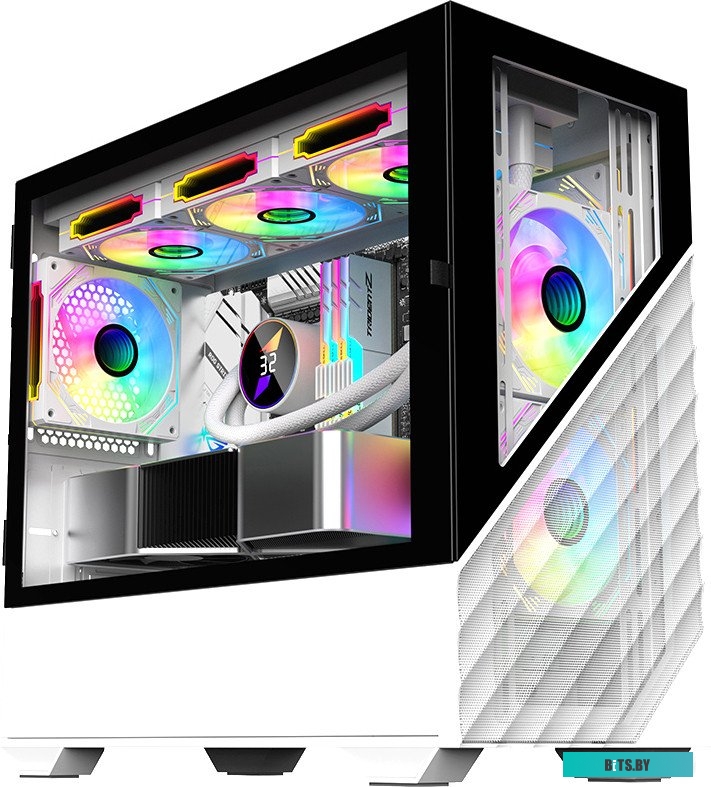 Компьютерный корпус 1stPlayer DK D7 D7-WH-3F1-W