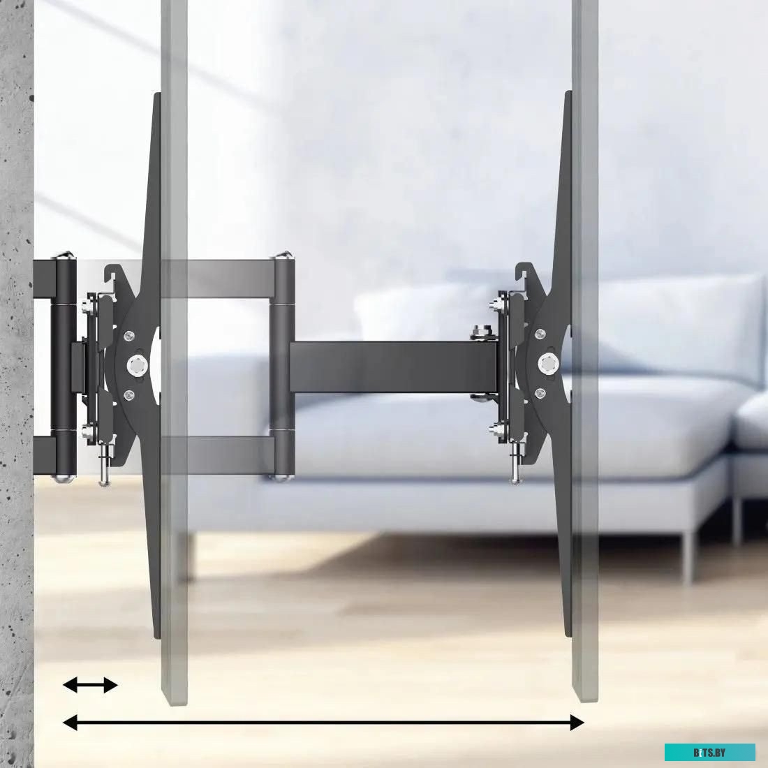 00220831 Кронштейн для телевизора Hama 00220831 черный 32"-84" макс.50кг настенный поворотно-выдвижной и наклонный