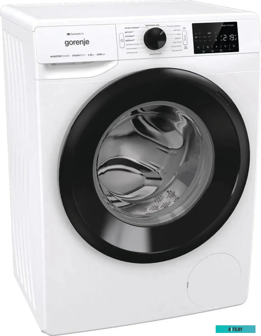 WPNEI82SBSWIFI/C Стиральная машина узкая Gorenje WPNEI82SBSWIFI/C, с фронтальной загрузкой, с паром, 8кг, 1200об/мин, инверторная