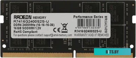 AMD Radeon R7 Performance Series 16ГБ DDR4 SODIMM 2400 МГц R7416G2400S2S-U