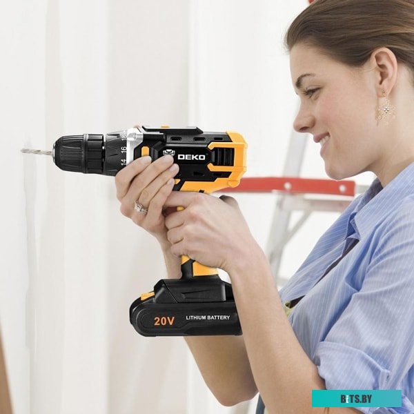 Дрель-шуруповерт Deko DKCD20FU-Li SET 63 063-4175 (с 2-мя АКБ, кейс)