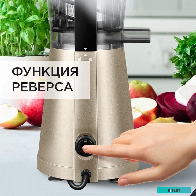RJ-930S Соковыжималка RED SOLUTION RJ-930S,  шнековая,  золотистый и черный