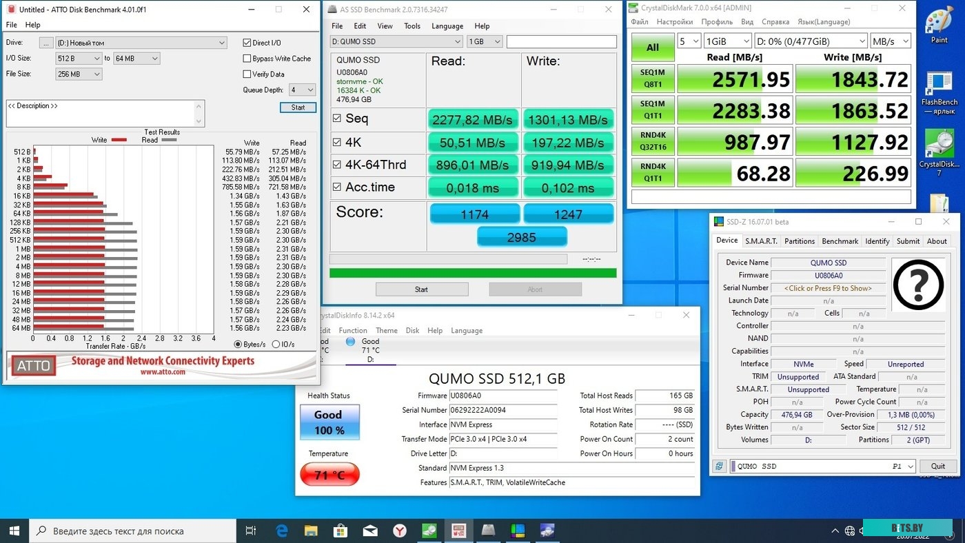 SSD Накопитель QUMO 512GB QM Novation  Q3DT-512GSCY-NM2
