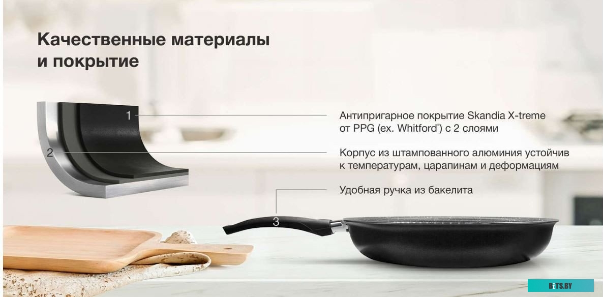 SW-OPI2030 Сковорода StarWind Optimum induction SW-OPI2030, 30см, без крышки,  черный