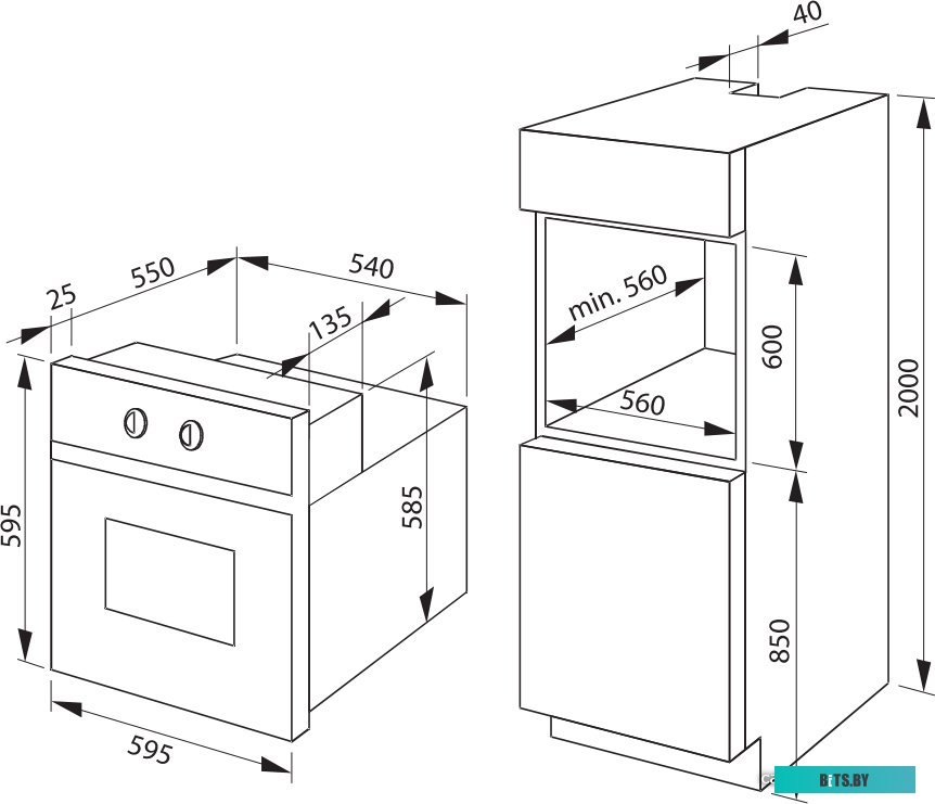 BOEW64090015 Духовой шкаф HANSA BOEW64090015