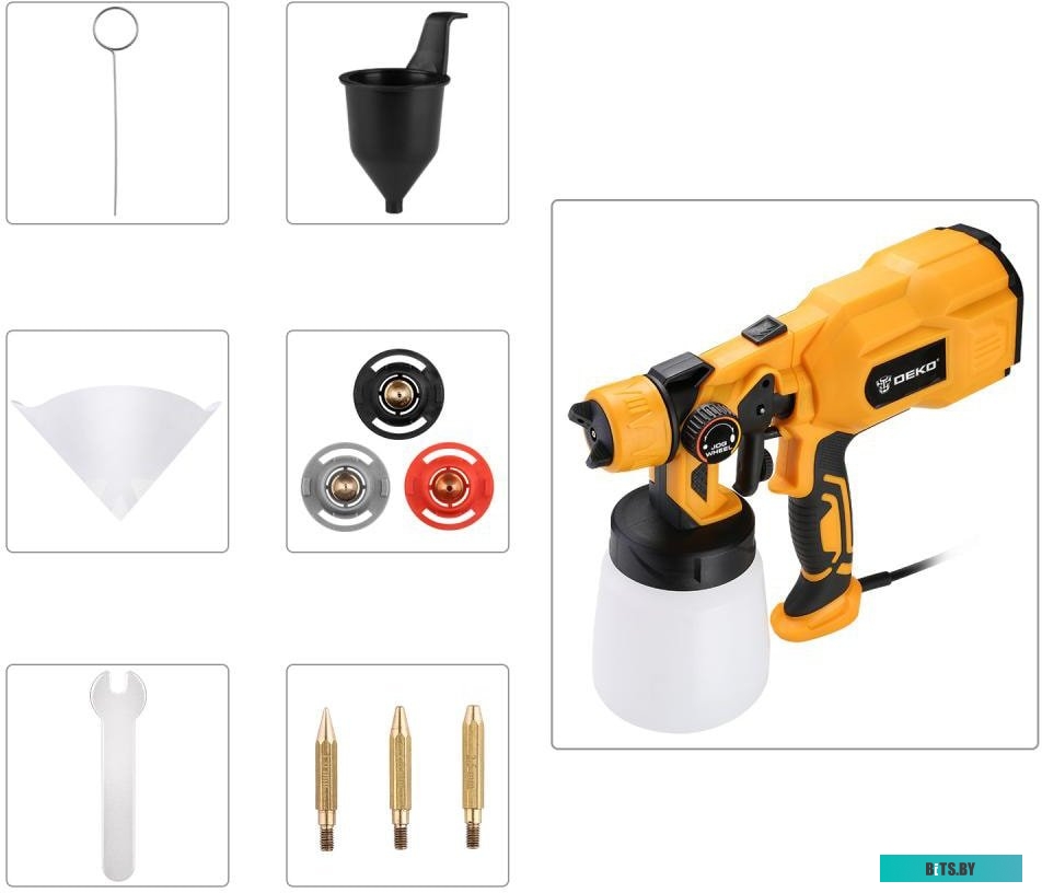 018-1043 Краскопульт DEKO DKSG55K1 HVLP [018-1043]