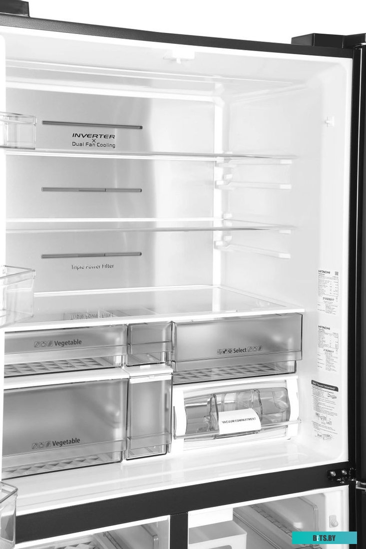 WB720VUC0GBK Холодильник Hitachi R-WB720VUC0 GBK 3-хкамерн. черный стекло