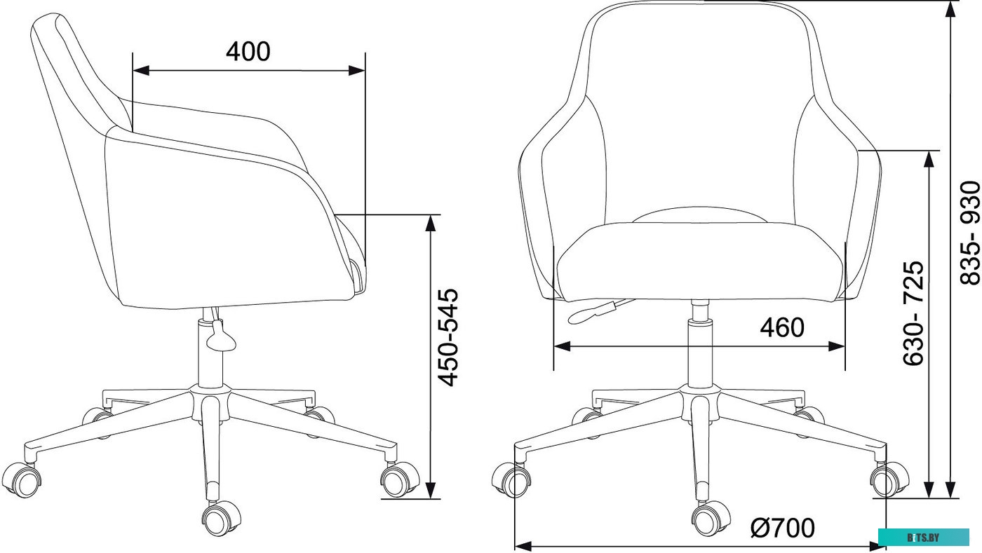 Офисное кресло (Стул) Бюрократ CH-380SL/21BLUESTEEL (голубой)