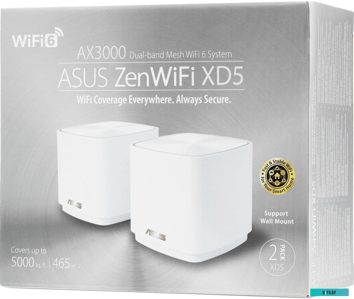 Wi-Fi Система ASUS ZenWiFi XD5 (2 шт.) XD5 (W-2-PK)
