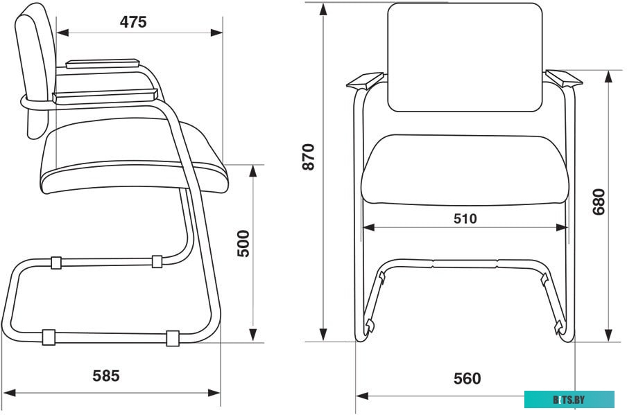 Офисное кресло (Стул) Бюрократ CH-271N-V/BLACK (черный)