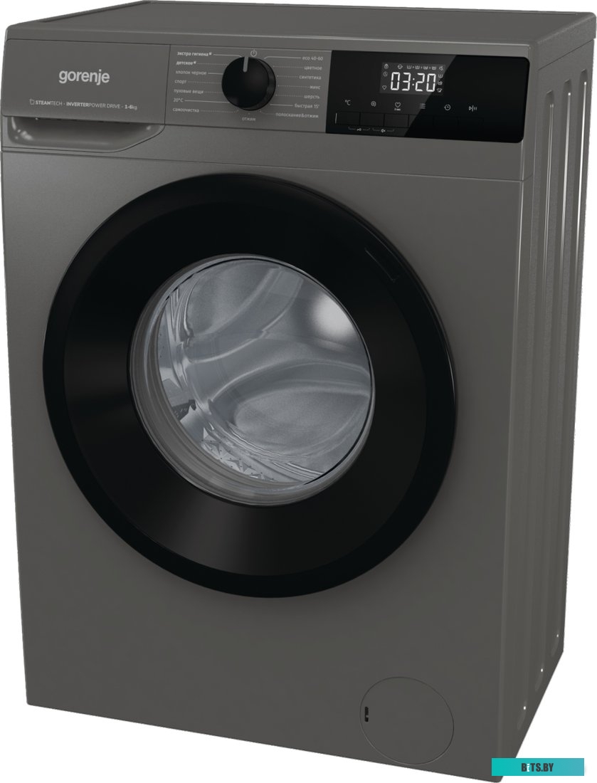 W2NHPI62SCSS Стиральная машина Gorenje W2NHPI62SCSS, с фронтальной загрузкой, с паром, 6кг, 1200об/мин, инверторная