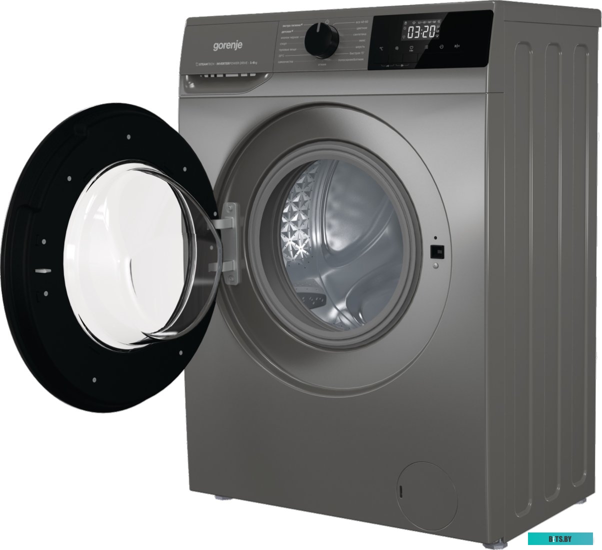 W2NHPI62SCSS Стиральная машина Gorenje W2NHPI62SCSS, с фронтальной загрузкой, с паром, 6кг, 1200об/мин, инверторная