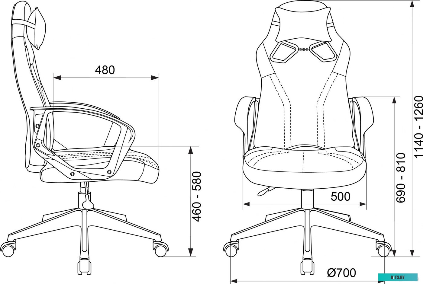 ZOMBIE 50 BR Кресло игровое Zombie 50 черный/красный эко.кожа крестов. пластик пластик черный