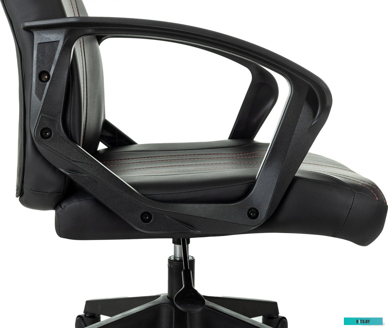 ZOMBIE 50 BR Кресло игровое Zombie 50 черный/красный эко.кожа крестов. пластик пластик черный