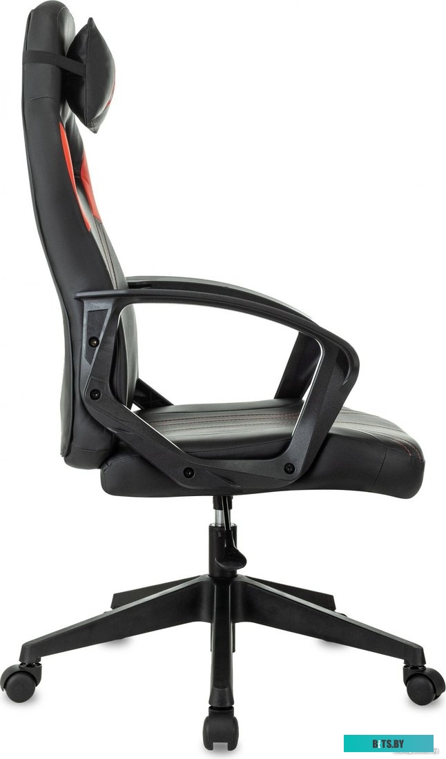 ZOMBIE 50 BR Кресло игровое Zombie 50 черный/красный эко.кожа крестов. пластик пластик черный