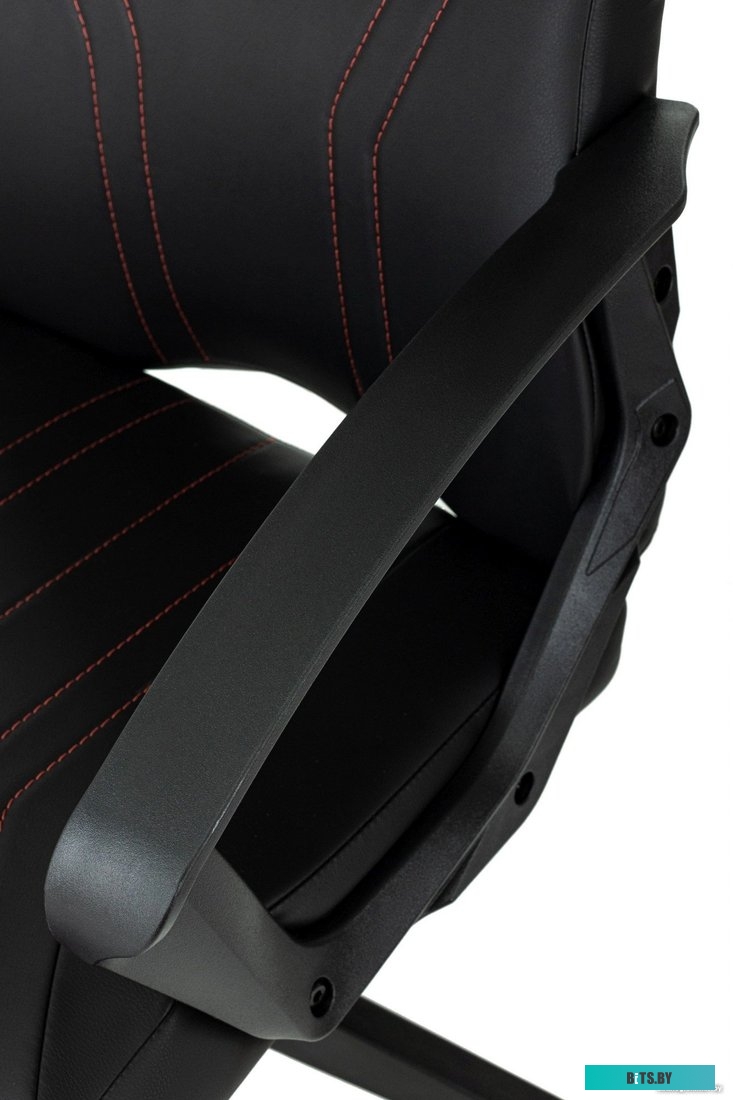 ZOMBIE 50 BR Кресло игровое Zombie 50 черный/красный эко.кожа крестов. пластик пластик черный