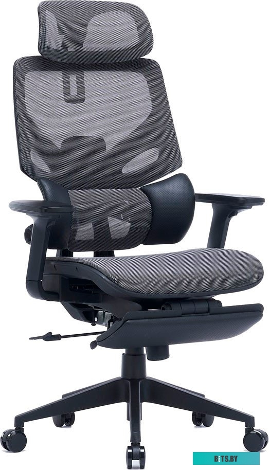 CS-CHR-MC01-GYBK Кресло Cactus CS-CHR-MC01-GYBK серый сиденье черный с подголов. крестов.