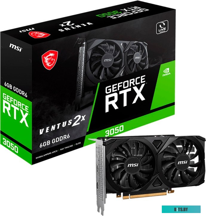 Видеокарта MSI GeForce RTX 3050 Ventus 2X 6G