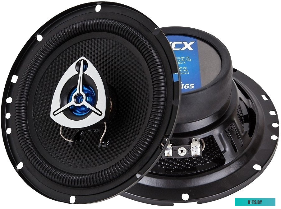 2012589 Колонки автомобильные Kicx GX-165 140Вт 92дБ 4Ом 16.5см (6 1/2дюйм) (ком.:2кол.) коаксиальные трехполосные