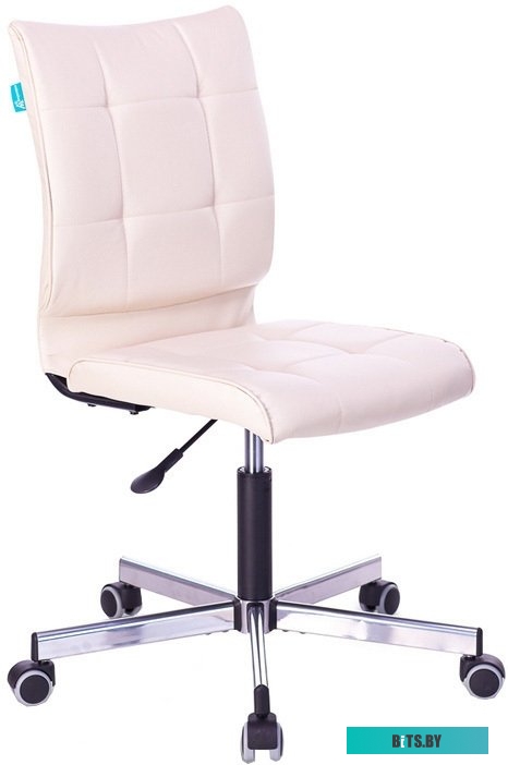 CH-320M/BEIGE Кресло Бюрократ CH-320M бежевый эко.кожа крестов. металл