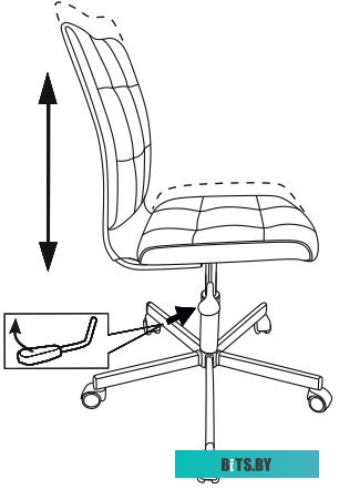 CH-320M/BEIGE Кресло Бюрократ CH-320M бежевый эко.кожа крестов. металл