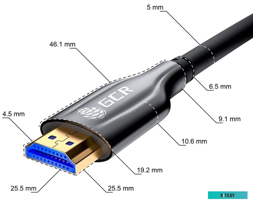 GCR-54243 GCR Кабель питания 5.0m, Евровилка угловая - С13, 3*0,75mm, черный, GCR-54243