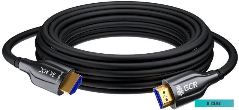 GCR-54243 GCR Кабель питания 5.0m, Евровилка угловая - С13, 3*0,75mm, черный, GCR-54243