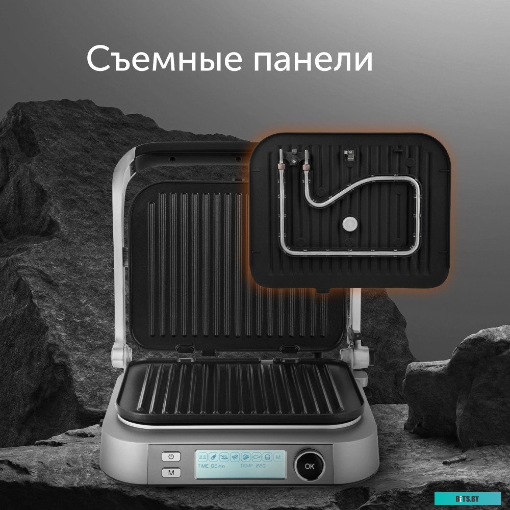 RGM-M816P Электрогриль RED solution SteakPRO RGM-M816P,  черный и серебристый