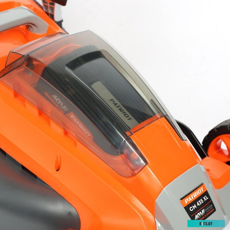 512201435 Газонокосилка аккумуляторная Patriot CM 435 XL,  37см, несамоходная,  2.5Ач, с ЗУ [512201435]