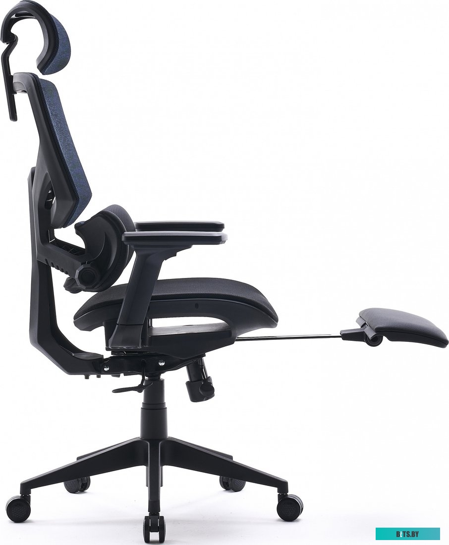 CS-CHR-MC01-BLBK Кресло Cactus CS-CHR-MC01-BLBK синий сиденье черный сетка/ткань с подголов. крестов. пластик подст.для ног