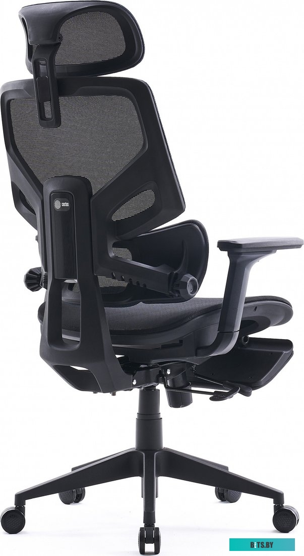 CS-CHR-MC01-BLBK Кресло Cactus CS-CHR-MC01-BLBK синий сиденье черный сетка/ткань с подголов. крестов. пластик подст.для ног