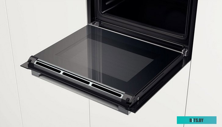 HBG633NB1 Serie 8, Встраиваемый духовой шкаф, черный, 10 режимов, цветной текстовый дисплей, 2 дисплея с TouchControl, ControlRing, самоочистка EcoCle